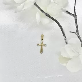 10k Two-Tone Gold Cross