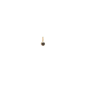 14k Single Black Diamond Bezel Charm