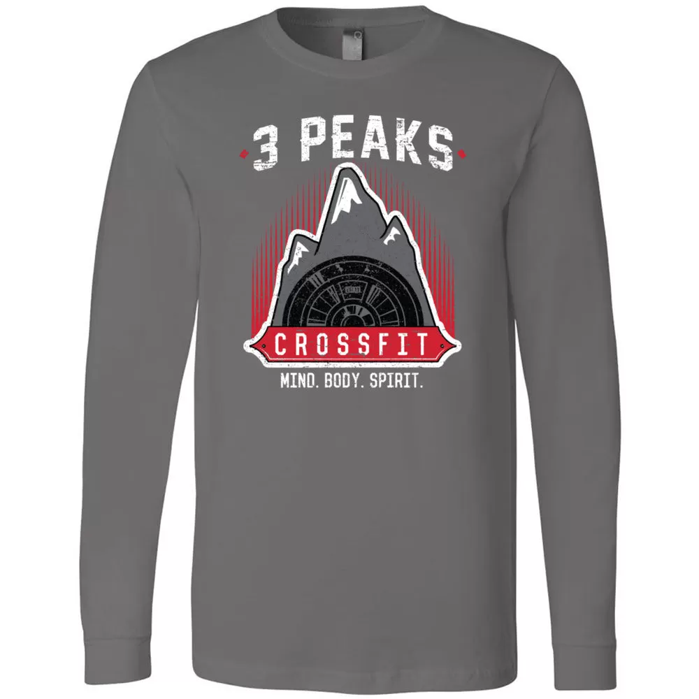 3 Peak CrossFit - 100 - Stacked 3501 - Men's Long Sleeve T-Shirt