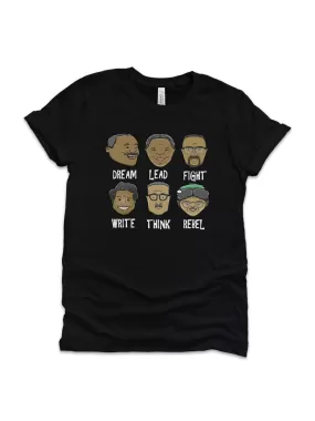 African American Activists Black History Shirt for Adults