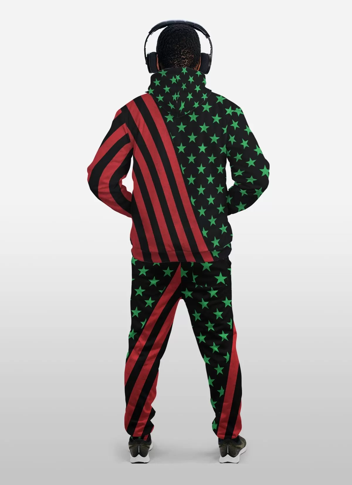 African American Flag All-over Hoodie And Joggers Set