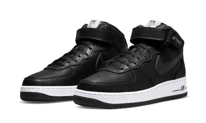 Air Force 1 Mid Stussy All Black