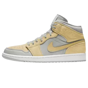 Air Jordan 1 Mid SE Grey Fog Lemon Wash