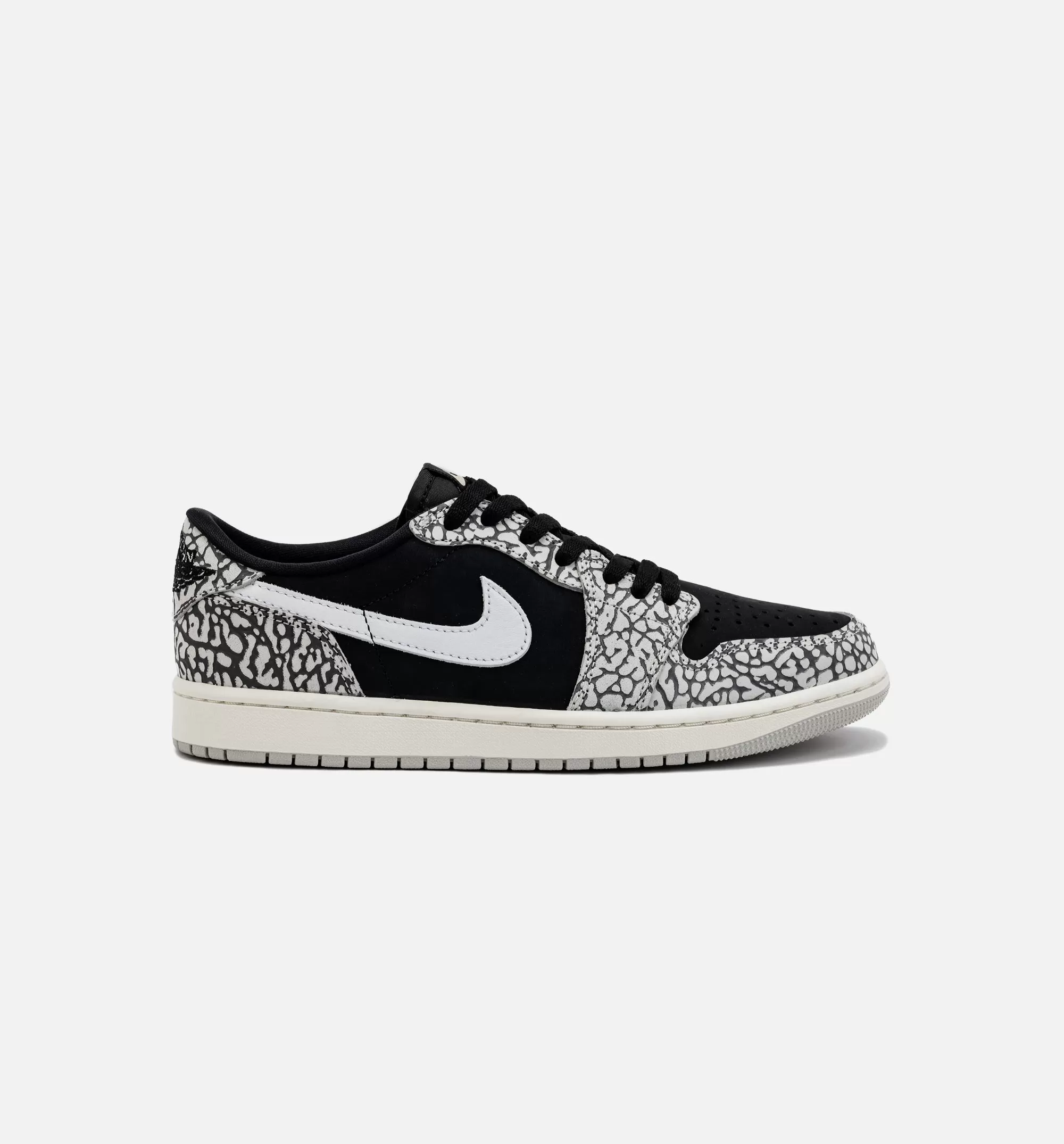 Air Jordan 1 Retro Low OG Black Cement Mens Lifestyle Shoe - Black/Grey