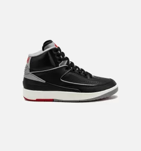 Air Jordan 2 Retro Black Cement Grade School Lifestyle Shoe - Black/Cement Grey