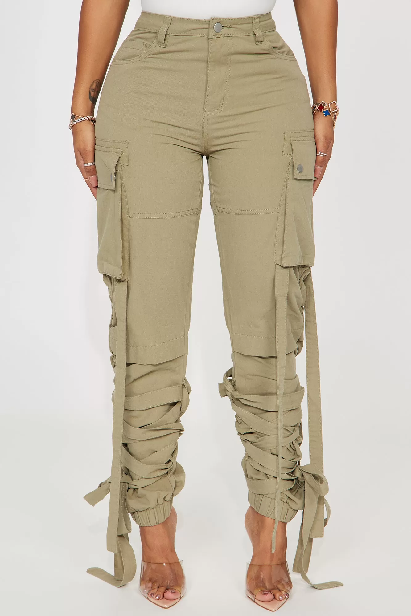 All Tied Up Cargo Jogger - Sage