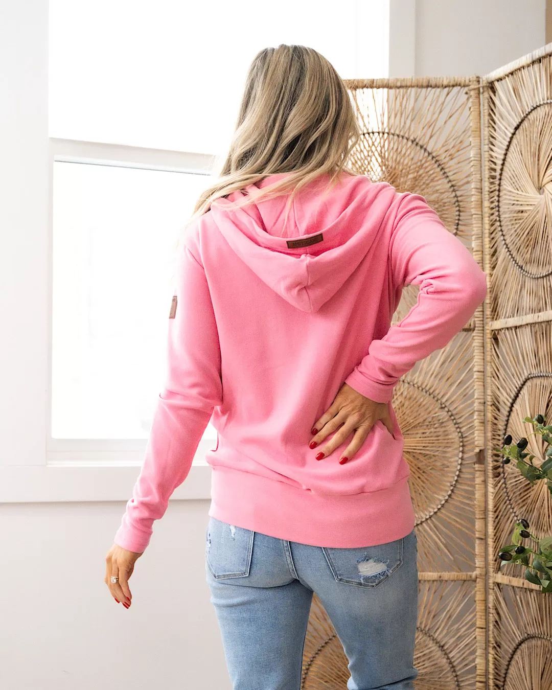 Ampersand Ave Performance Fleece FullZip Sweatshirt - Pink Tulip