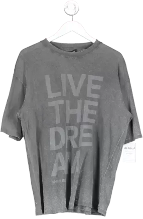 Anine Bing Grey Cason Tee Live The Dream UK M