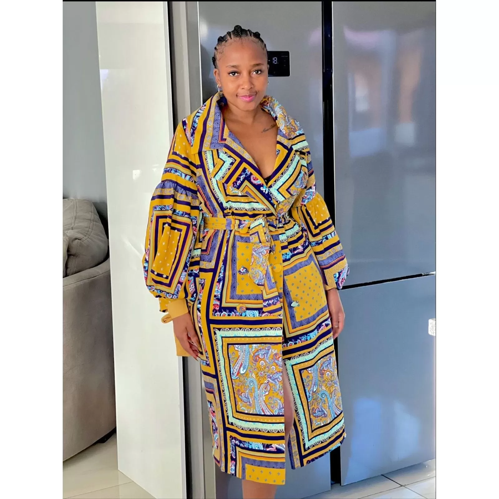 Ankara Long Sleeve Dress