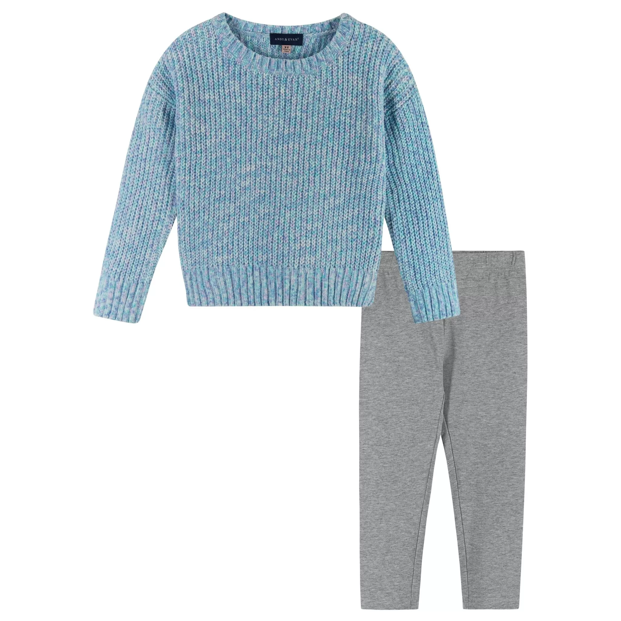 Aqua Marled Sweater Set