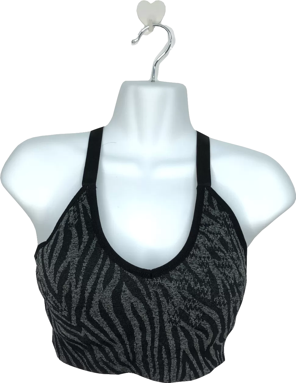 Aybl Grey Animal Print Sports Bra UK S