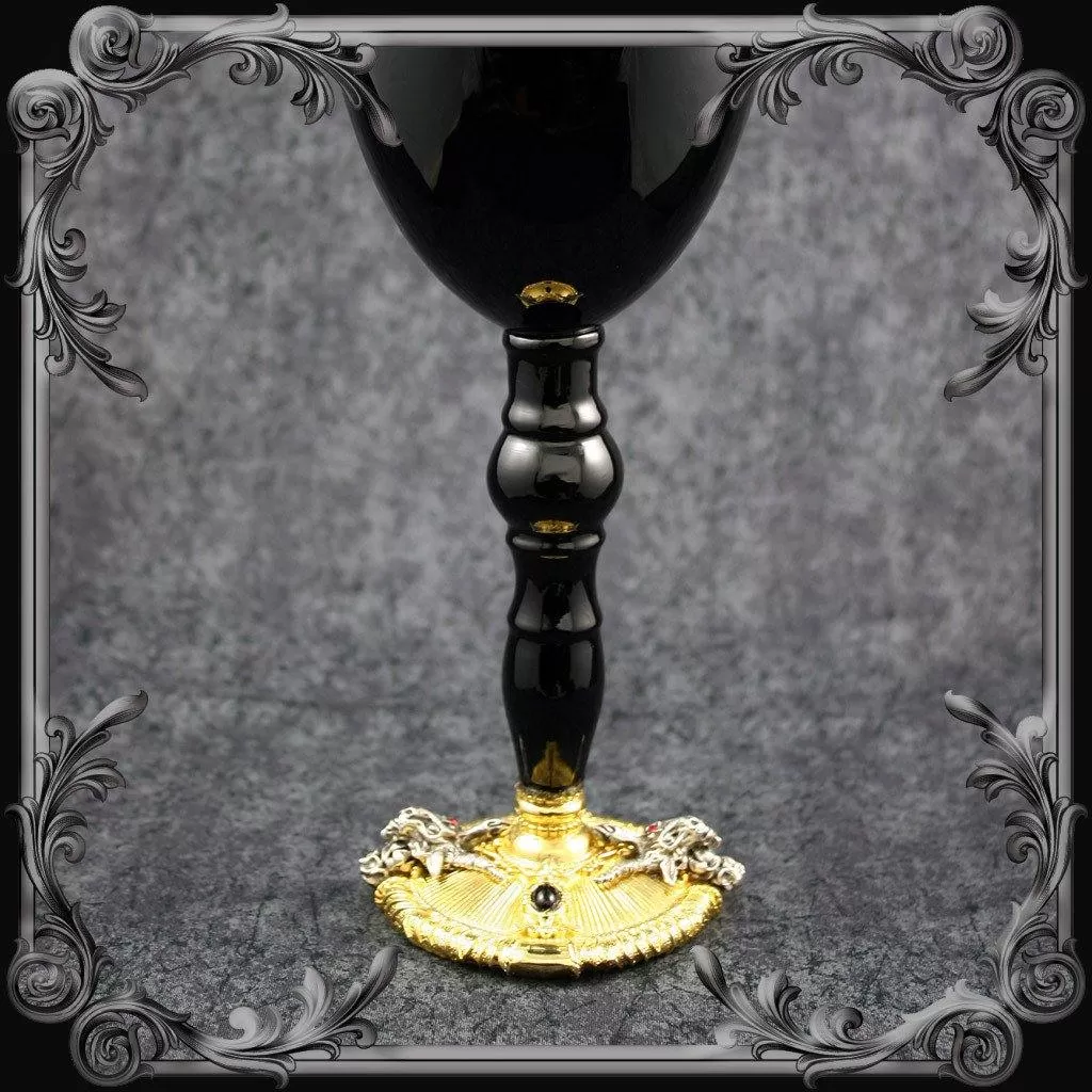 Baphomet Black Goblet - Gold-Plated - ONE OF A KIND!