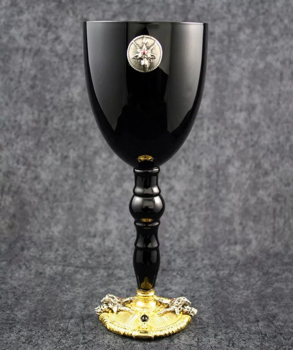 Baphomet Black Goblet - Gold-Plated - ONE OF A KIND!