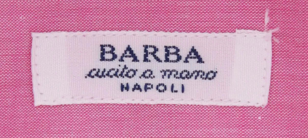 Barba Napoli Pink Shirt - 14.5 US / 37 EU