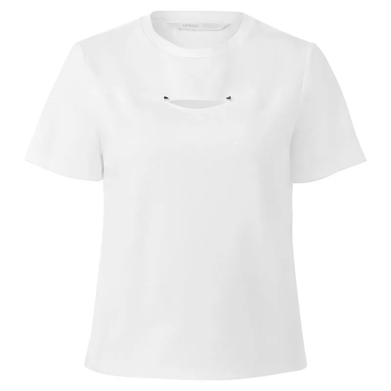 Basic Smile Hollow T-Shirt