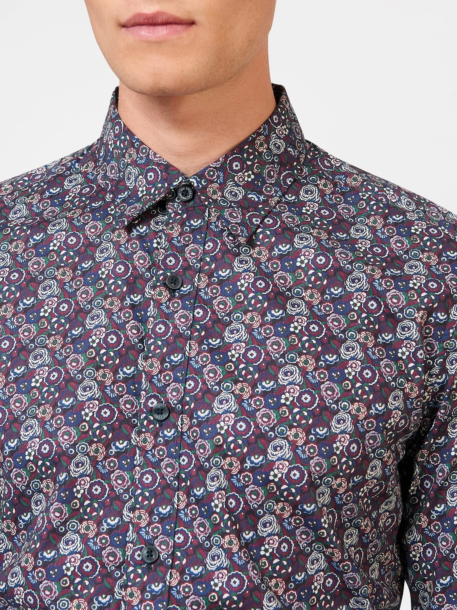 Ben Sherman Mens Winter Floral Printed Shirt