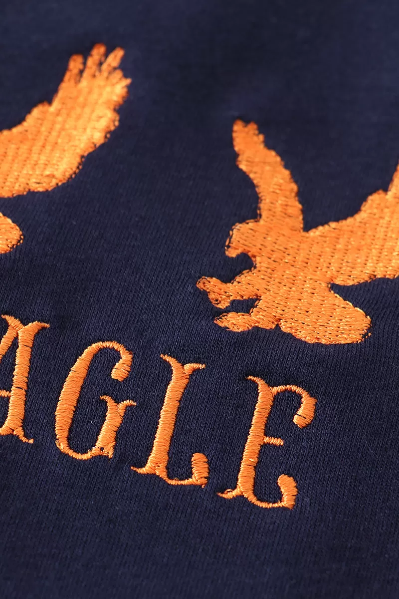 Black Auburn War eagle embroidery boy terry sweatshirt