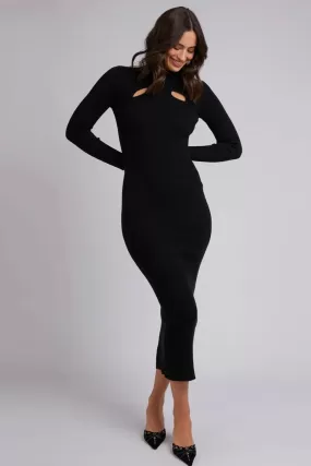 Blakely Black Cut Out Knit LS Dress