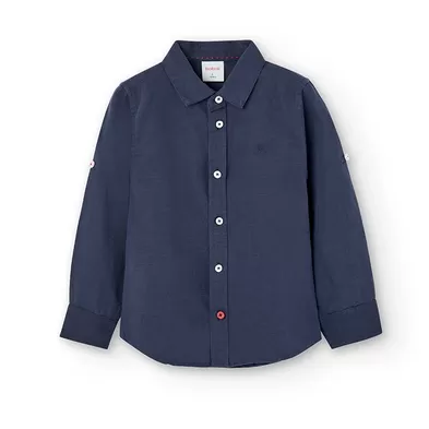 Boboli long-sleeved shirt for children and boys in linen 736039-2440 sailor