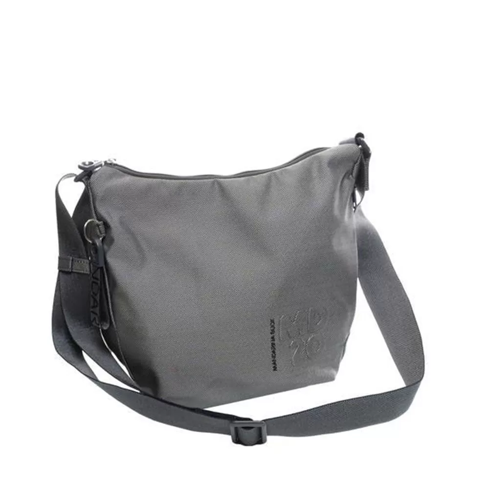 Borsa Donna Hobo a Tracolla Mandarina Duck in Tessuto colore Smoked Pearl Linea MD20 - P10QMV1