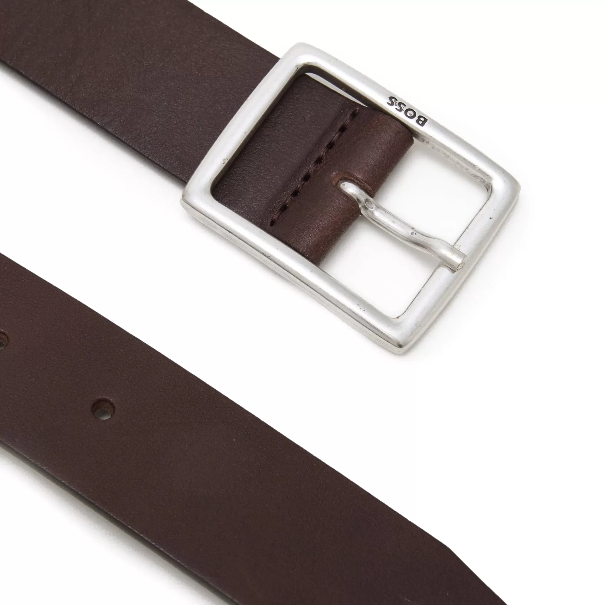 Boss Rudolf Cvb Leather Belt - Dark Brown