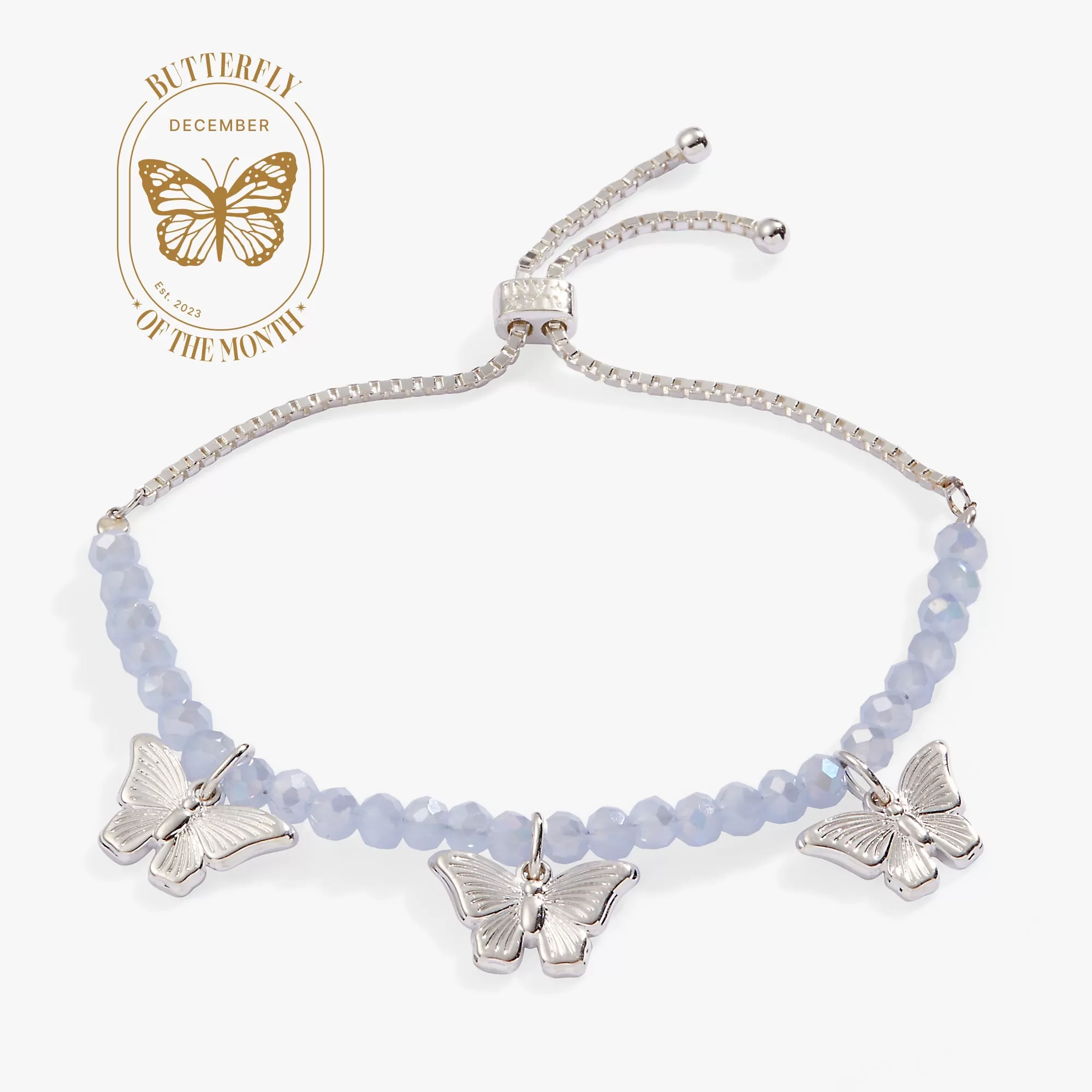 Butterfly Multi-Charm Bolo Bracelet