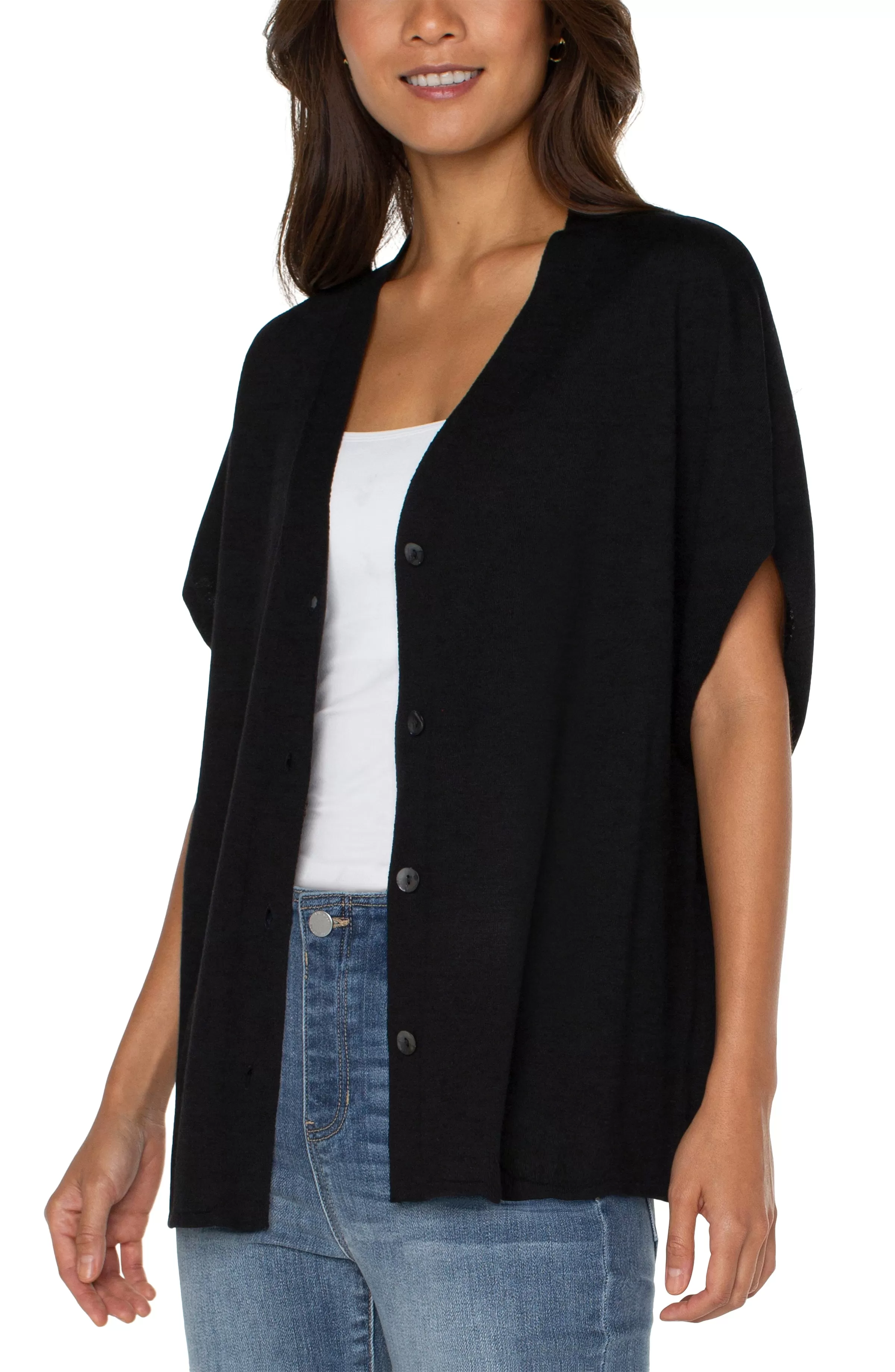 Button Front Dolman Cardigan Sweater-Liverpool