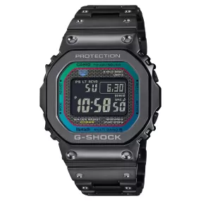 CASIO G-SHOCK GMWB5000BPC-1 Bluetooth Polychromatic Rainbow Full Metal Solar Square Watch Black