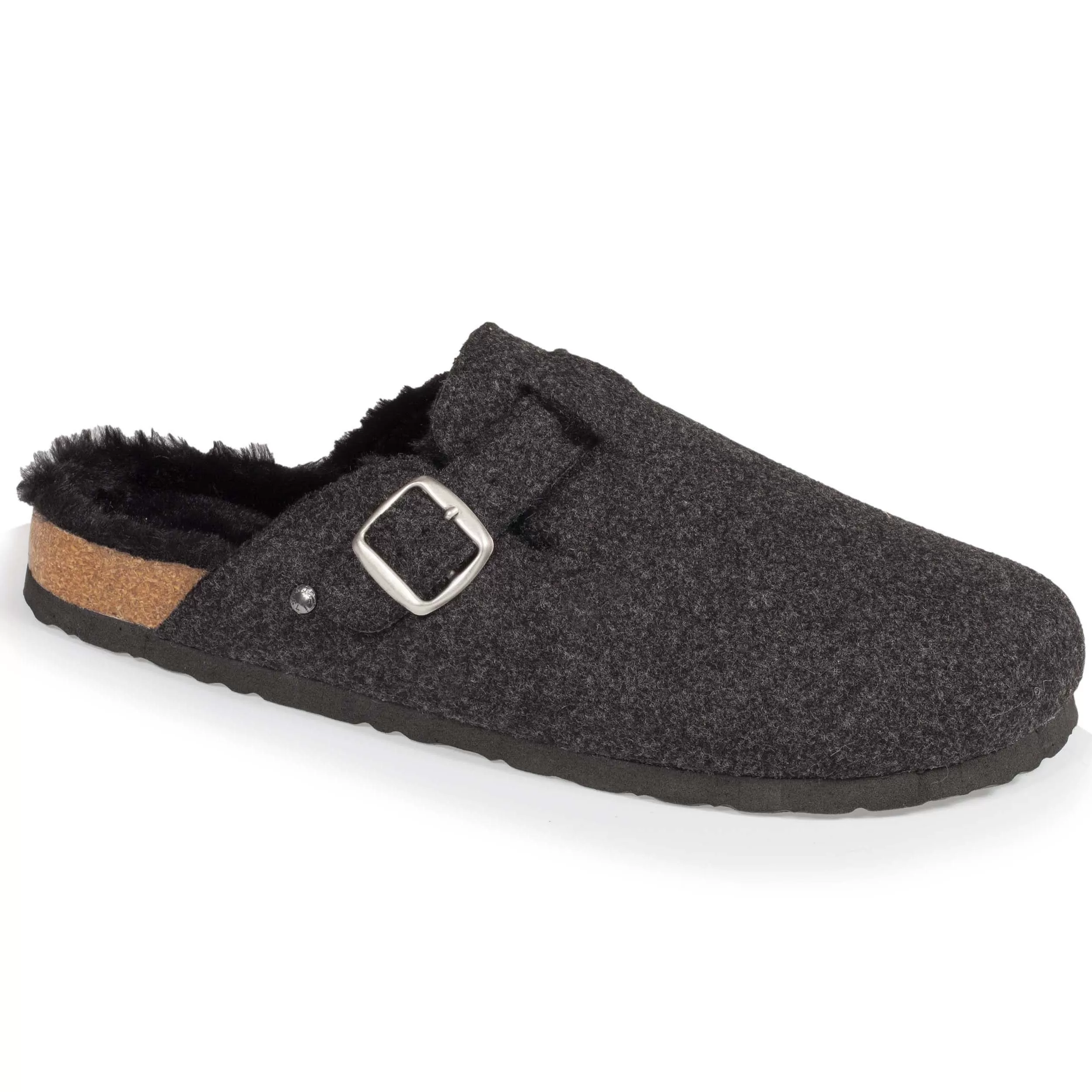 Chaussons sabots Homme Gris Chiné Liège