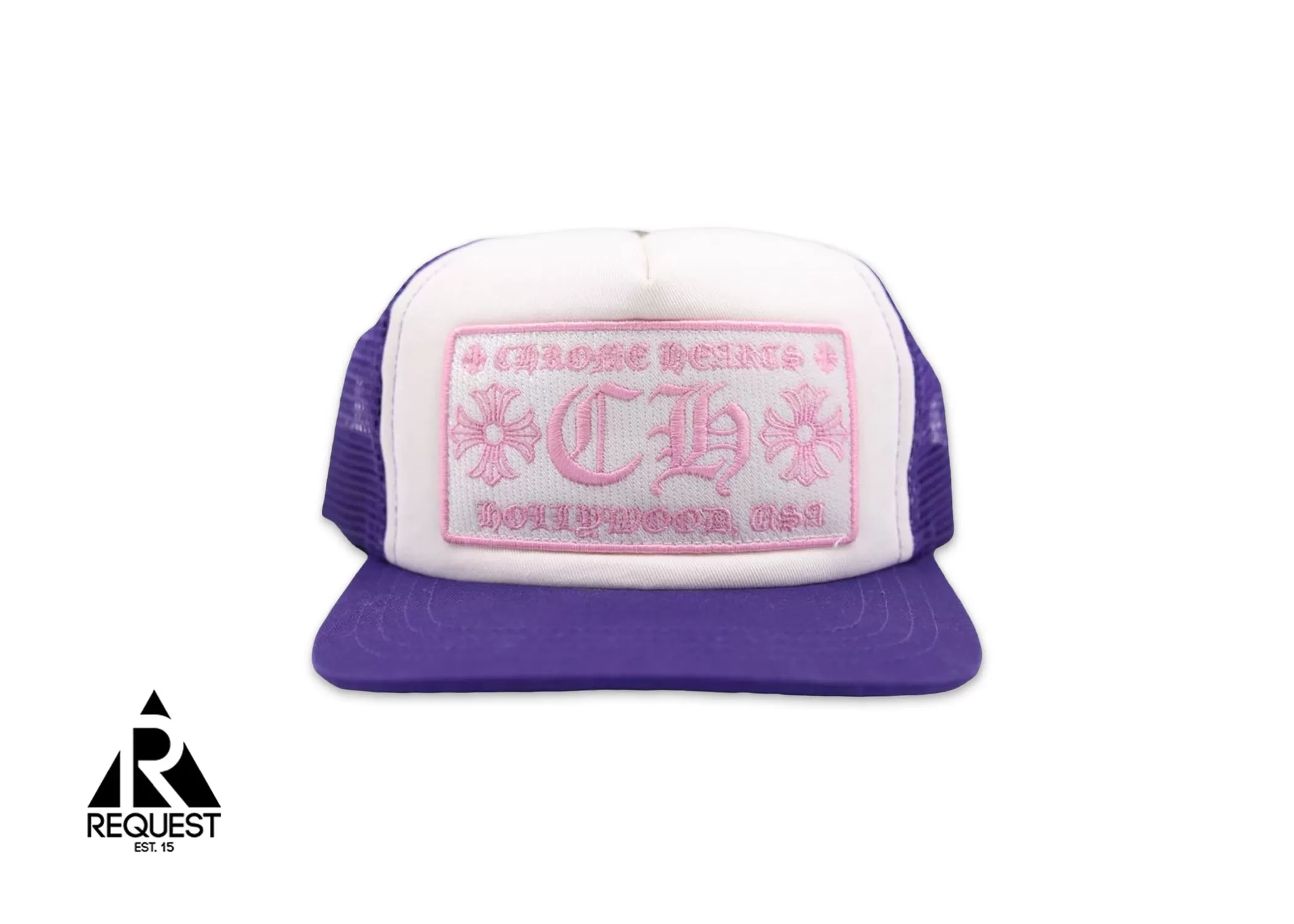 Chrome Hearts CH Hollywoody Trucker Hat Purple/Pink