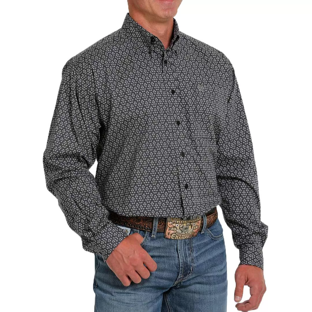 Cinch Men's Geometric Hex Print Button-Down Shirt