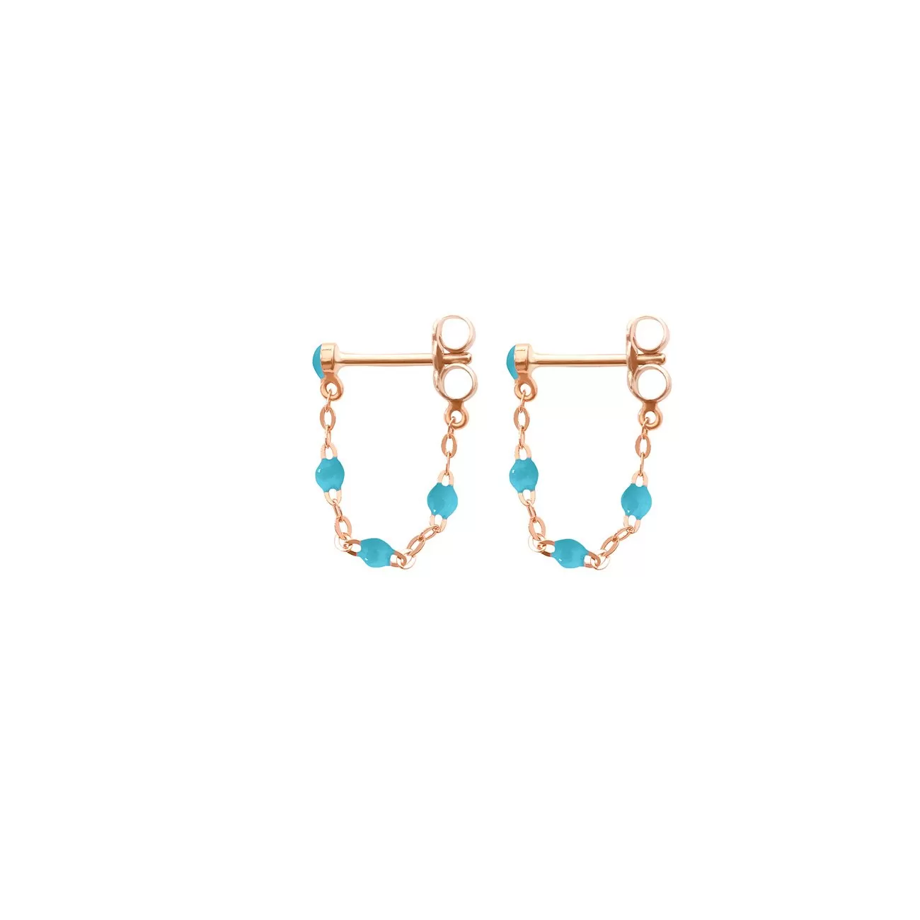 Classic Gigi Turquoise earrings, Rose Gold