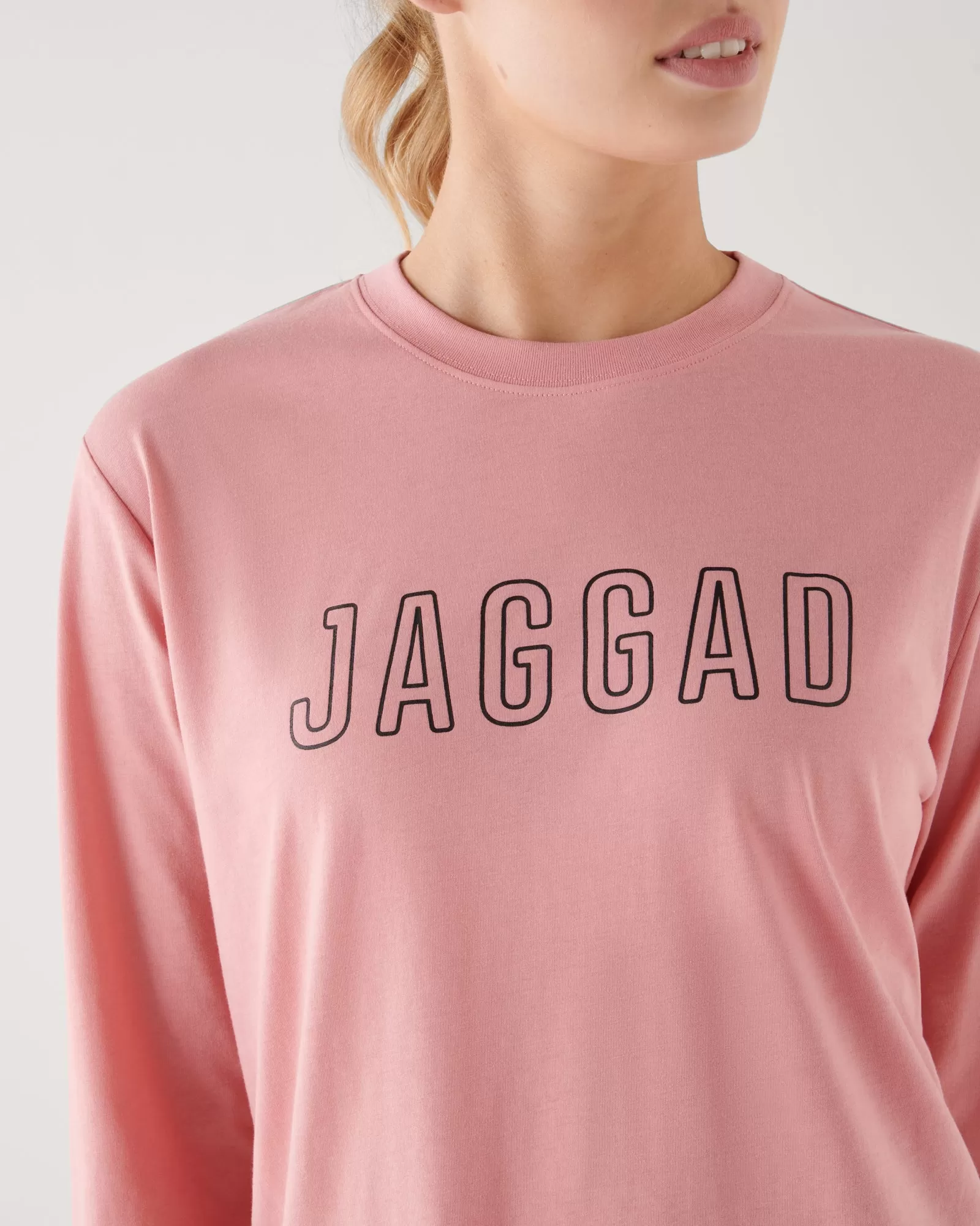 CLASSIC KEYLINE LONG SLEEVE TEE BLUSH PINK