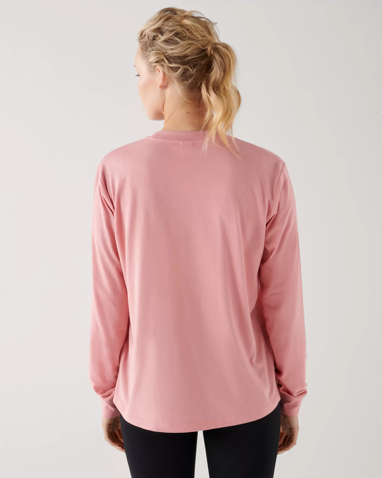 CLASSIC KEYLINE LONG SLEEVE TEE BLUSH PINK