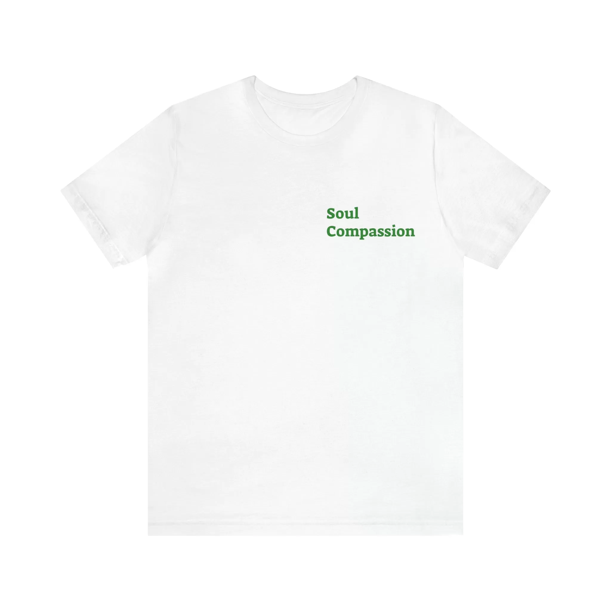 Compassion is Soul Food Unisex Jersey Short Sleeve Tee, QR Code T-shirt, Hidden Message t-shirt, Positive T-shirt