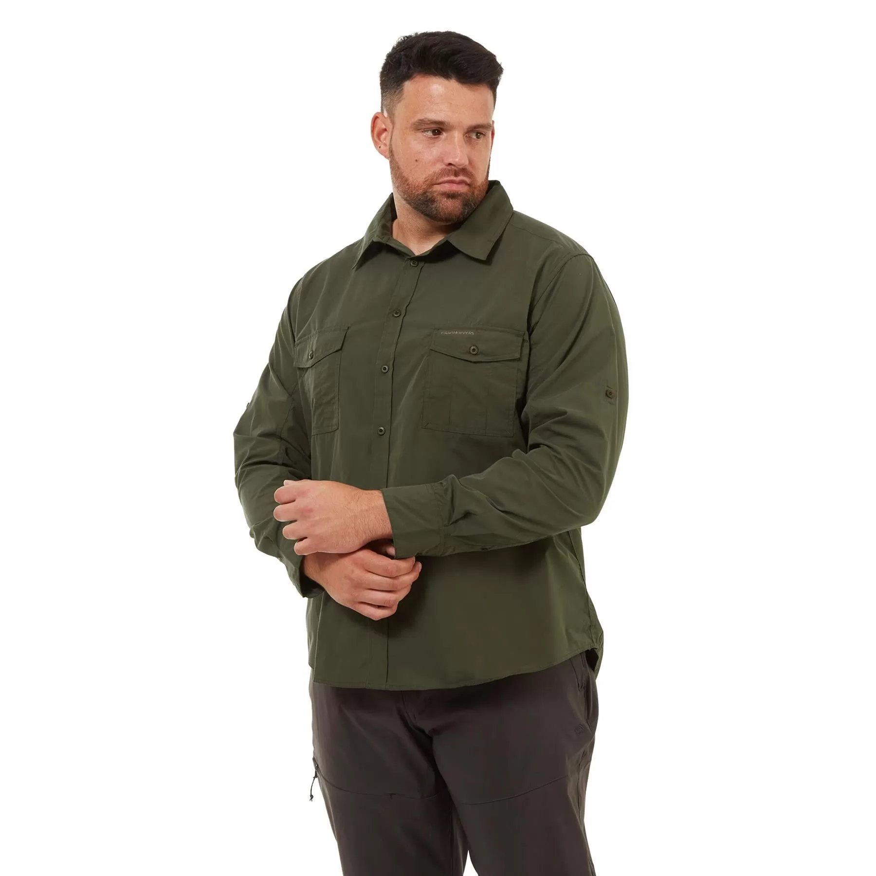 Craghoppers Mens New Kiwi Long Sleeved Shirt Walking Nosi Defence Travel