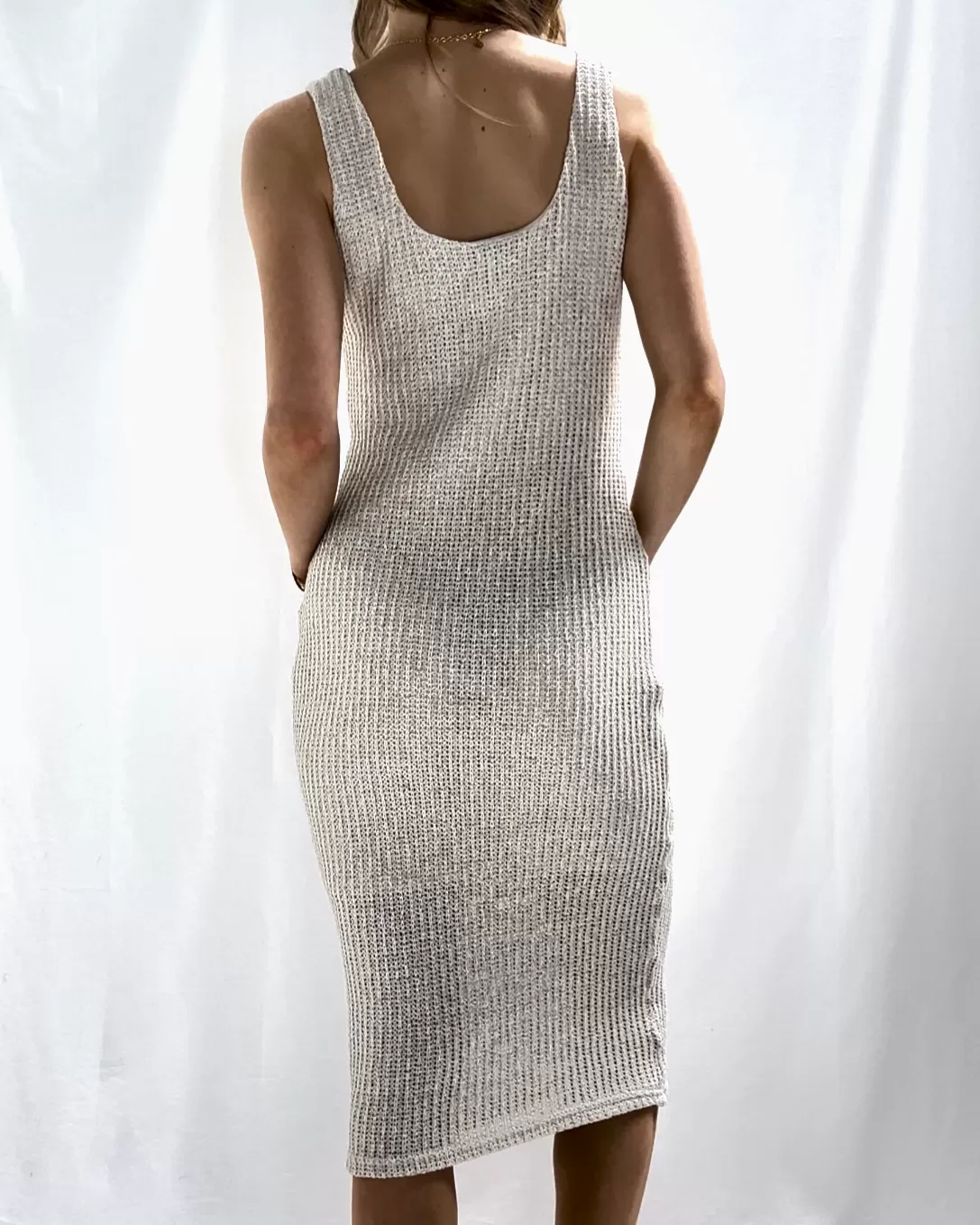 Crochet Midi Dress - Natural