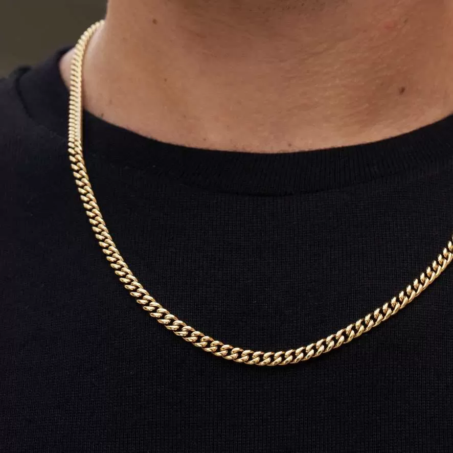 Cuban Link Chain in Yellow Gold - 5mm