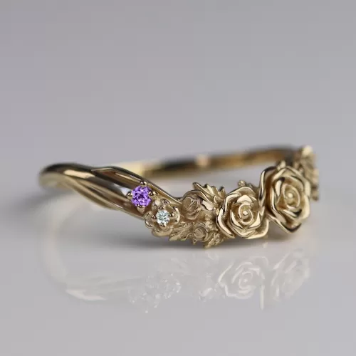 Custom Gold Rose Band  960.00