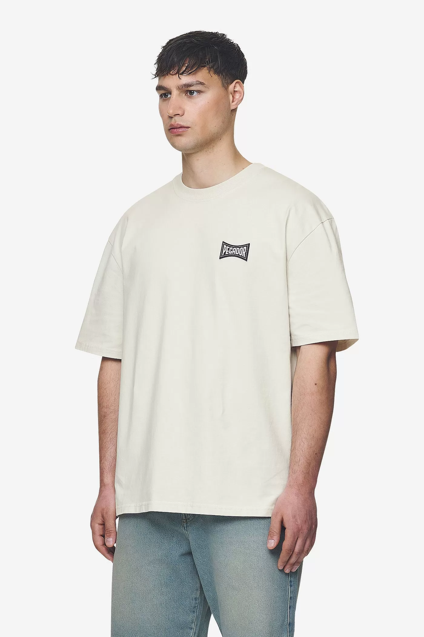 Dacko Oversized Tee Washed Salty Cream Black