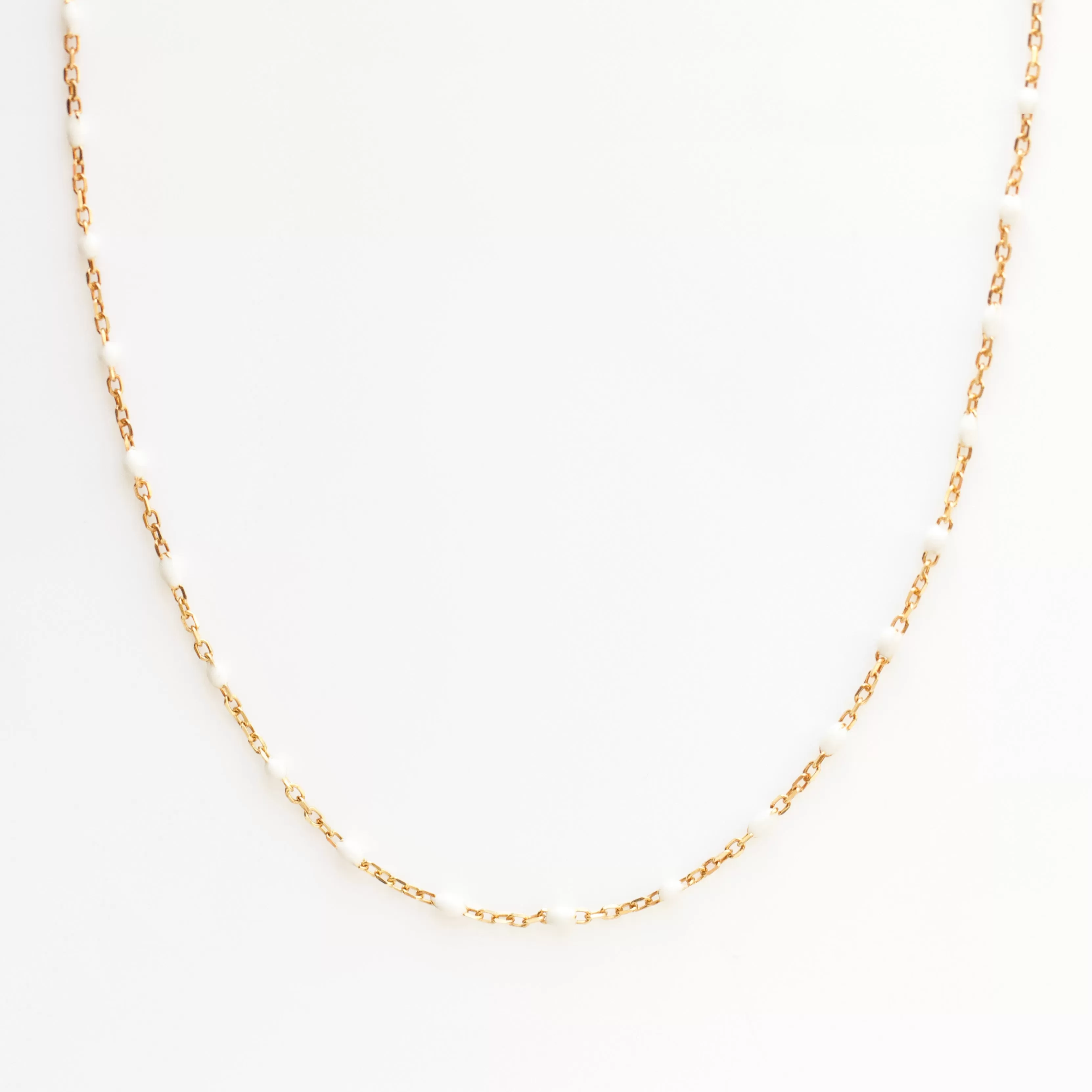 Dainty Enamel Bead Necklace