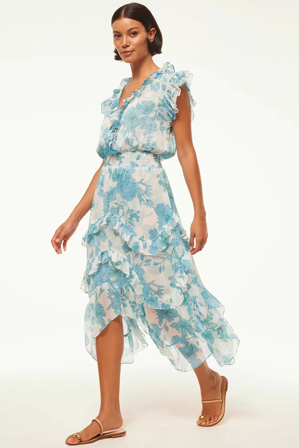 DAKOTA DRESS (TURQUOISE FLORAL) - MISA