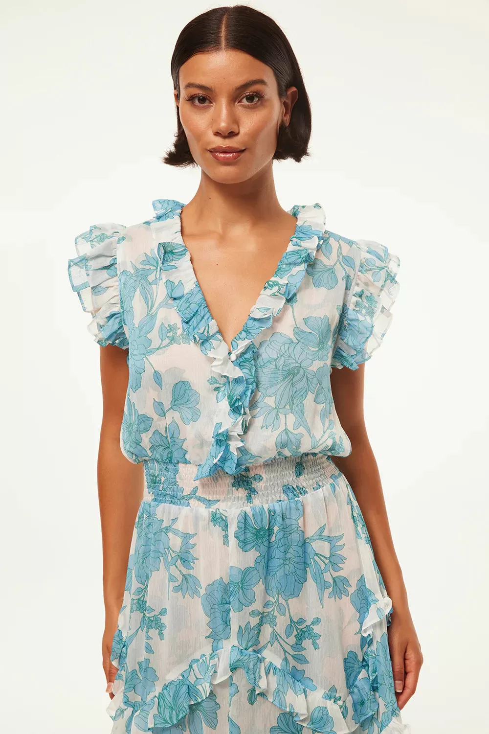 DAKOTA DRESS (TURQUOISE FLORAL) - MISA