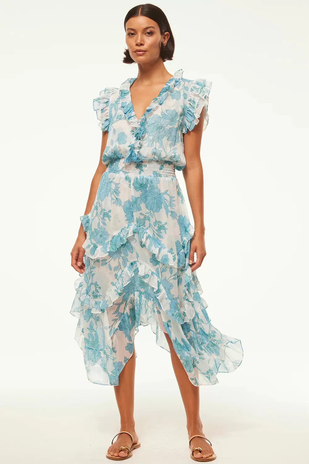 DAKOTA DRESS (TURQUOISE FLORAL) - MISA