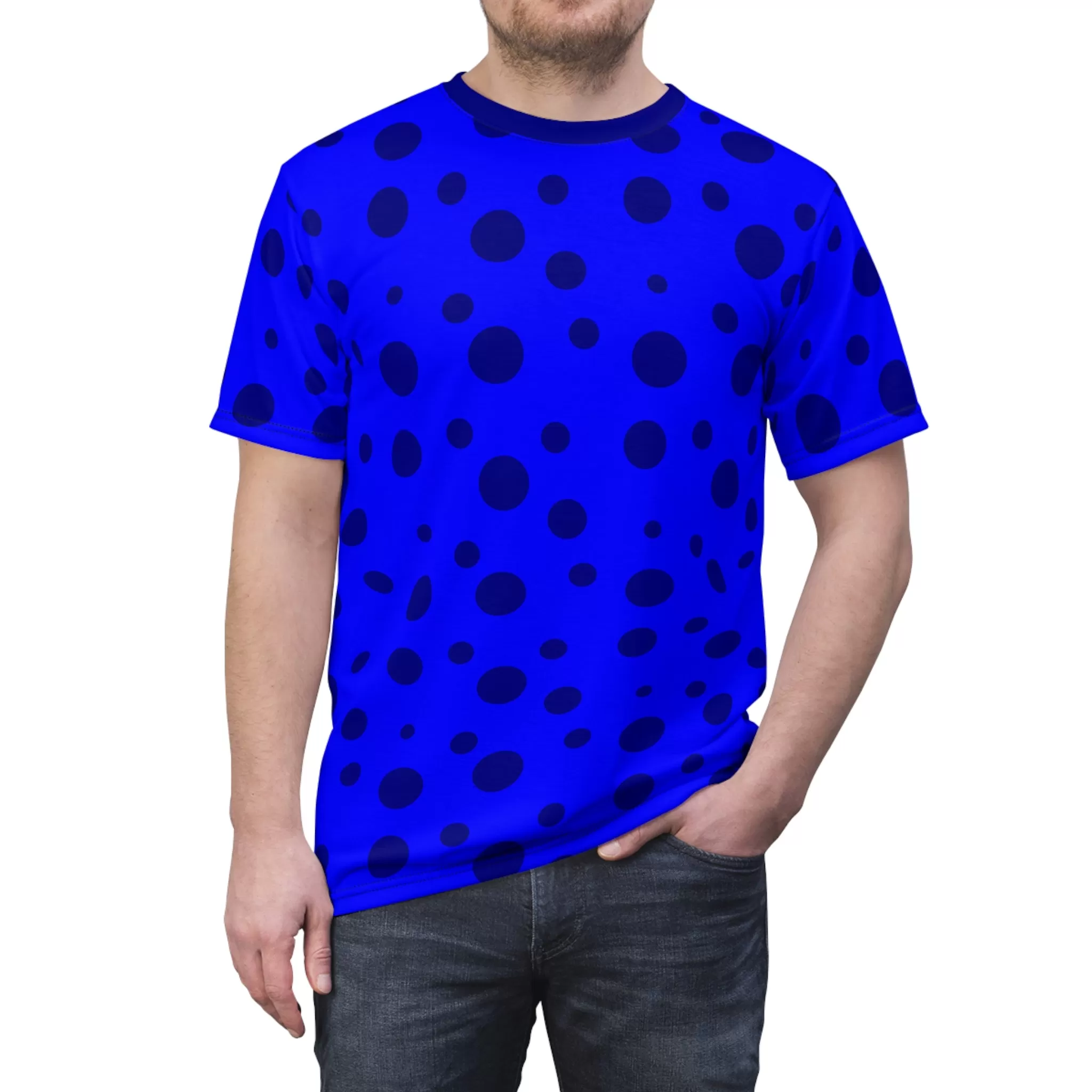 Dark Blue Spotted Blue Unisex Tee