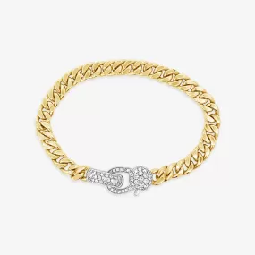 Diamond Clasp Havana Link Bracelet