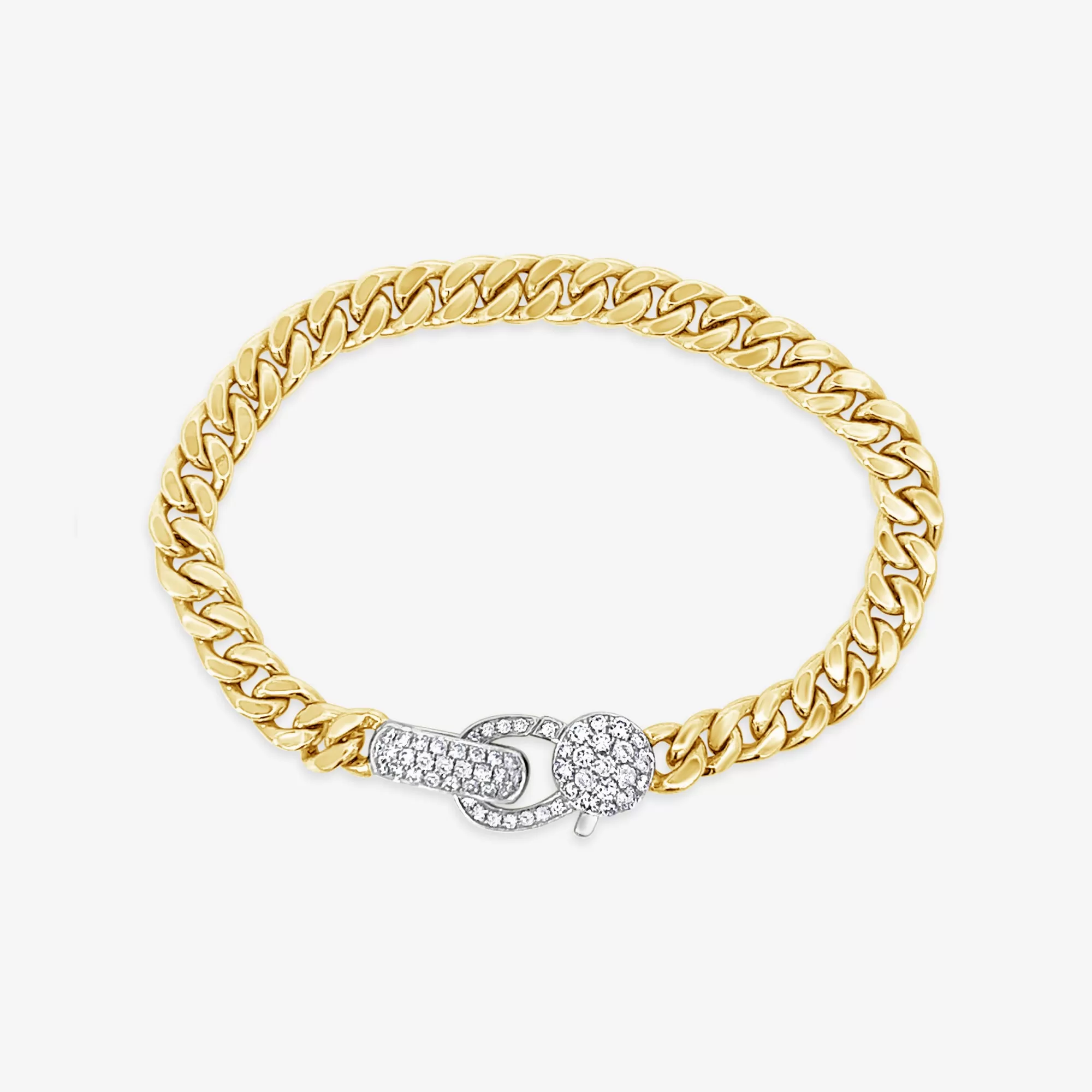 Diamond Clasp Havana Link Bracelet