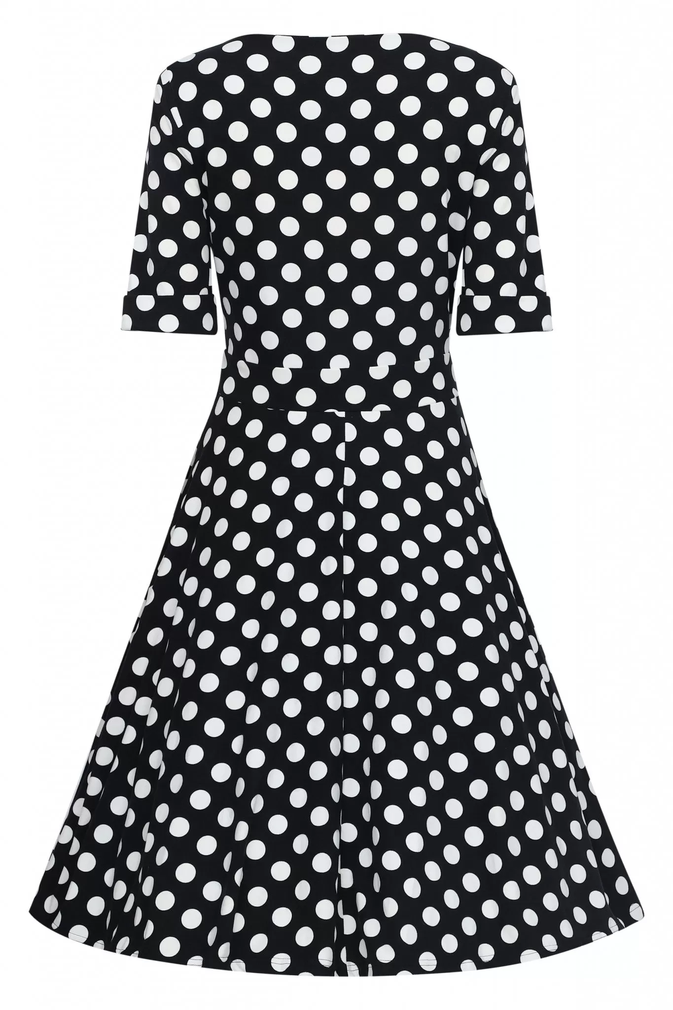 Dolly And Dotty Retro Inspired Black Polka Wrap Dress