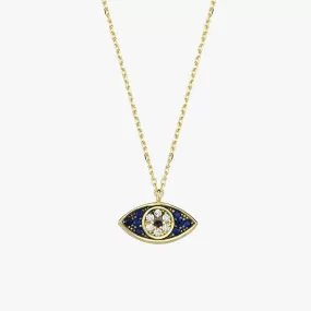 Eye Necklace| 14K Solid Gold