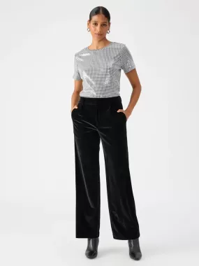 Faye Semi High Rise Velvet Trouser